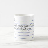 Moderne handgeschreven brief Dank u leraar Koffiemok (Center)