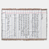 Moderne handgeschreven brief over gelinkt papier v deken (Voorkant)