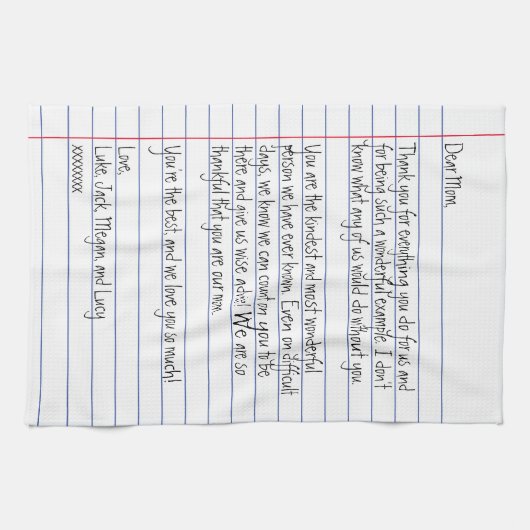 Moderne handgeschreven brief over gelinkt papier v theedoek (Horizontaal)