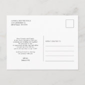 Moderne handgeschreven bruiloft bedankt briefkaart (Achterkant)