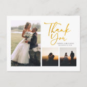 Moderne handgeschreven bruiloft bedankt briefkaart (Voorkant)