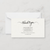 Moderne handgeschreven bruiloft Foto bedankt Notitiekaartje (Achterkant)