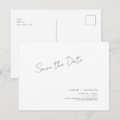 Moderne handgeschreven bruiloft van het Manuscript Briefkaart (Voorkant / Achterkant)