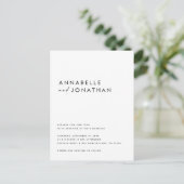 Moderne, handgeschreven bruiloft voor typografie briefkaart (Staand voorkant)