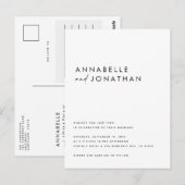 Moderne, handgeschreven bruiloft voor typografie briefkaart (Voorkant / Achterkant)