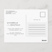 Moderne, handgeschreven bruiloft voor typografie briefkaart (Achterkant)