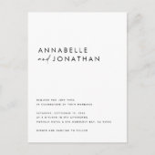 Moderne, handgeschreven bruiloft voor typografie briefkaart (Voorkant)