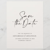 Moderne, handgeschreven bruiloft voor typografie flyer (Voorkant)