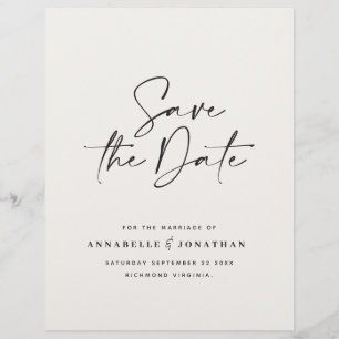 Moderne, handgeschreven bruiloft voor typografie flyer