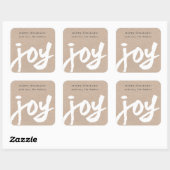 Moderne, handgeschreven cadeautjes voor feestdagen vierkante sticker (Vel)