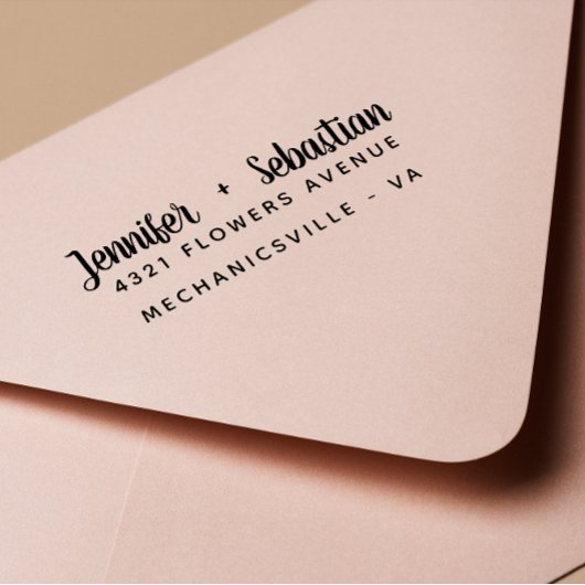 Moderne handgeschreven Calligrafie script bruiloft Zelfinktende Stempel