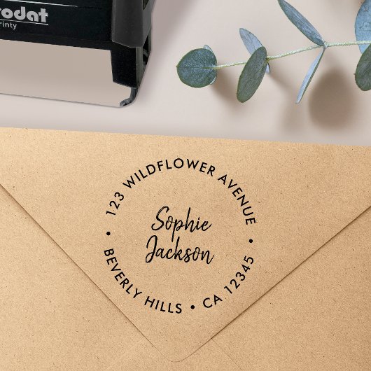 Moderne handgeschreven | Eenvoudig retouradres Zelfinktende Stempel