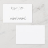 Moderne handgeschreven elegant script Eenvoudig on Visitekaartje (Voorkant / Achterkant)