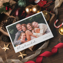 Moderne handgeschreven Feliz Navidad Foto