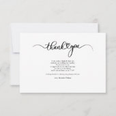 Moderne handgeschreven foto bruiloft bedankkaart (Achterkant)