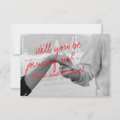 Moderne handgeschreven foto bruiloft reactie Kaart (Achterkant)