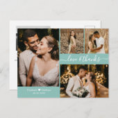 Moderne handgeschreven foto Collage Weddenschap Ha Briefkaart (Voorkant / Achterkant)