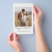 Moderne handgeschreven foto save the date uitnodig flyer (Hand)