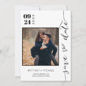 Moderne handgeschreven foto slaat de datum op save the date (Voorkant)