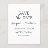 Moderne, handgeschreven foto slaat de uitnodiging  flyer (Achterkant)