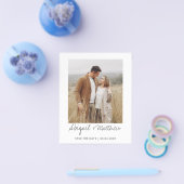 Moderne, handgeschreven foto slaat de uitnodiging  flyer (Enkel)