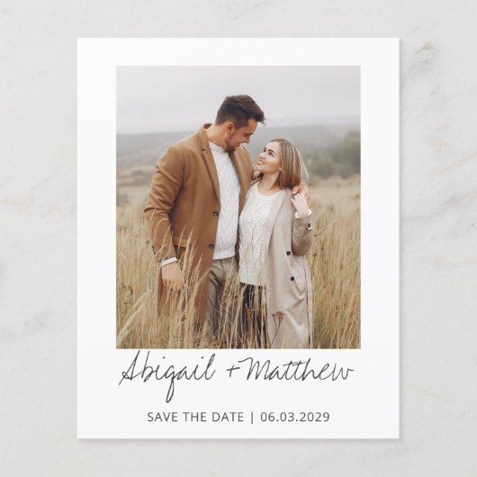 Moderne, handgeschreven foto slaat de uitnodiging  flyer (Voorkant)