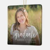 Moderne handgeschreven foto van het Afstuderen van Keramisch Ornament (Links)