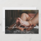 Moderne handgeschreven geloven Inspirerend foto Feestdagenkaart (Voorkant)