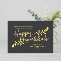 Moderne handgeschreven gelukkige 3 foto Hanukkah