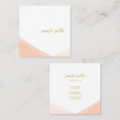Moderne, handgeschreven Gold Name Professional Vierkante Visitekaartje (Voorkant / Achterkant)
