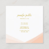 Moderne, handgeschreven Gold Name Professional Vierkante Visitekaartje (Achterkant)