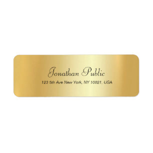 Moderne handgeschreven, gouden handmatige Sjabloon Etiket