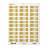 Moderne handgeschreven, gouden handmatige Sjabloon Etiket (Full Sheet)