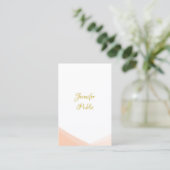 Moderne handgeschreven gouden script trendy Sjablo Visitekaartje (Staand voorkant)