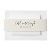 Moderne handgeschreven grillige leuke retro bruilo uitnodigingen wikkel (Voorkant Voorbeeld)