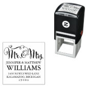 Moderne handgeschreven handgeschreven bruiloft-mon  zelfinktende stempel (In situ)