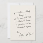 Moderne handgeschreven handgeschreven bruiloft voo kaart (Voorkant)