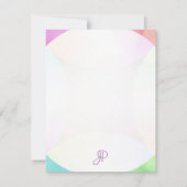 Moderne handgeschreven handgeschreven handgeschrev notitiekaartje (Achterkant)