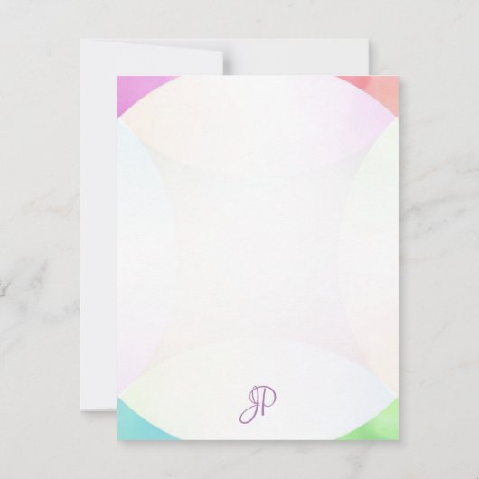 Moderne handgeschreven handgeschreven handgeschrev notitiekaartje (Achterkant)