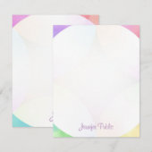 Moderne handgeschreven handgeschreven handgeschrev notitiekaartje (Voorkant / Achterkant)