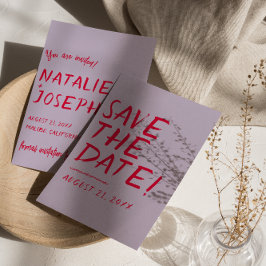 Moderne handgeschreven heldere funky vet retro bru save the date