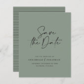 Moderne handgeschreven huwelijksaankondiging typog (Voorkant / Achterkant)