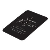 Moderne handgeschreven huwelijksaankondiging typog magneet (Linkerzijde)