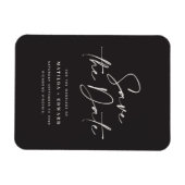 Moderne handgeschreven huwelijksaankondiging typog magneet (Horizontaal)