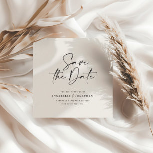 Moderne handgeschreven huwelijksaankondiging typog save the date