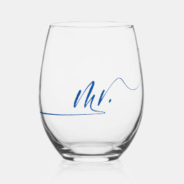 Moderne handgeschreven kalligrafie Mr. Wijnglas Zonder Voet