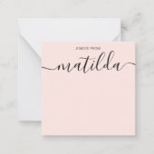 Moderne handgeschreven kalligrafie Simple Note Kaa Notitiekaartje (Voorkant)