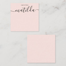 Moderne handgeschreven kalligrafie Simple Note Kaa Notitiekaartje