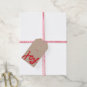 Moderne Handgeschreven Kerst Vakantie Vreugde Cadeaulabel (Met Touw)