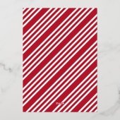 Moderne, handgeschreven, kerstfoto Gold Folie Feestdagenkaart (Achterkant)